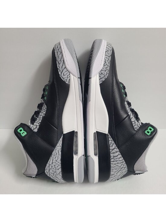 NEW Nike Air Jordan 3 Retro Shoes CT8532-031 Size 12.5 Black Green Glow main image 7